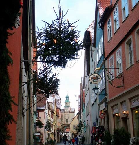 Lojas do centro, exemplo do que fazer em Rothenburg ob der Tauber