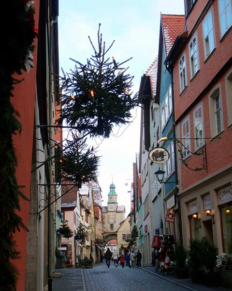 Lojas do centro, exemplo do que fazer em Rothenburg ob der Tauber