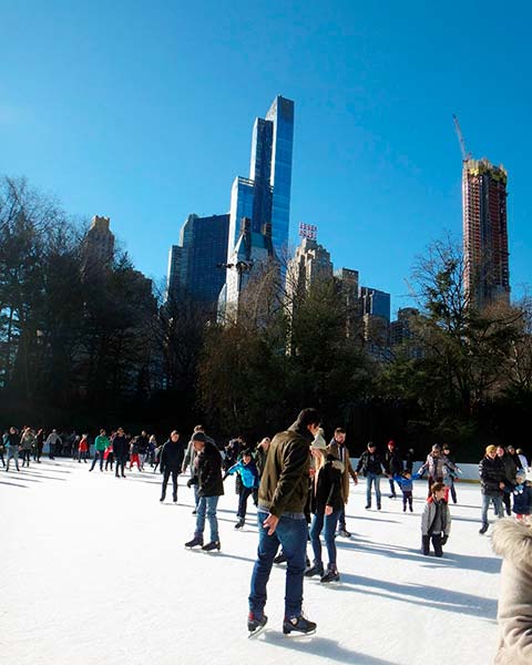 Dica sobre o que fazer no Natal em Nova York: patinar no Central Park