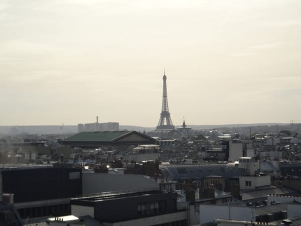 Vista do terraço das Galeries Lafayette: dica sobre o que fazer em Paris