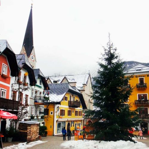 Decoração de Natal em Hallstatt, Áustria